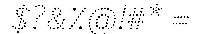 BVHBDot ThinItalic Font OTHER CHARS