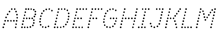 BVHBDot ThinItalic Font UPPERCASE