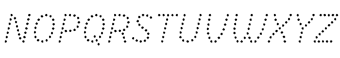 BVHBDot ThinItalic Font UPPERCASE