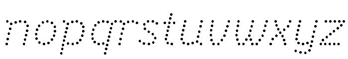BVHBDot ThinItalic Font LOWERCASE