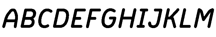 BVHBLine BoldItalic Font UPPERCASE