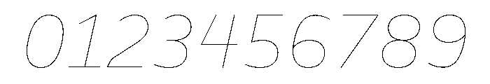 BVHBLine ExtraThinItalic Font OTHER CHARS