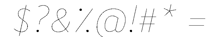 BVHBLine ExtraThinItalic Font OTHER CHARS