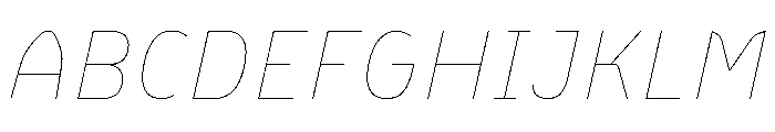 BVHBLine ExtraThinItalic Font UPPERCASE