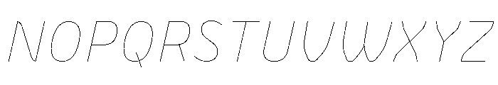 BVHBLine ExtraThinItalic Font UPPERCASE