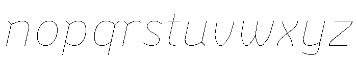 BVHBLine ExtraThinItalic Font LOWERCASE