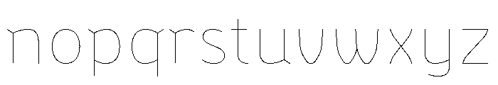 BVHBLine ExtraThin Font LOWERCASE