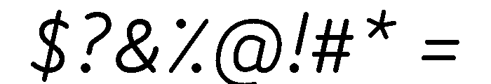 BVHBLine Italic Font OTHER CHARS