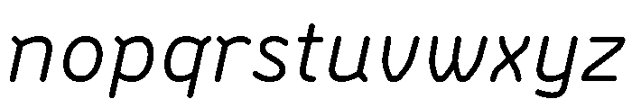 BVHBLine Italic Font LOWERCASE
