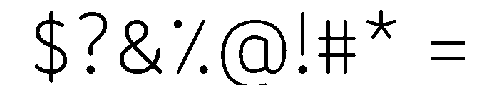 BVHBLine Light Font OTHER CHARS
