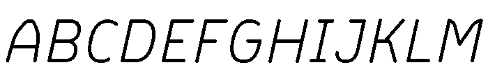 BVHBLine LightItalic Font UPPERCASE
