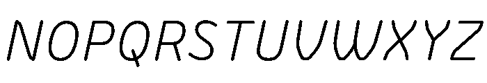 BVHBLine LightItalic Font UPPERCASE