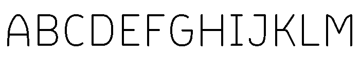 BVHBLine Thin Font UPPERCASE