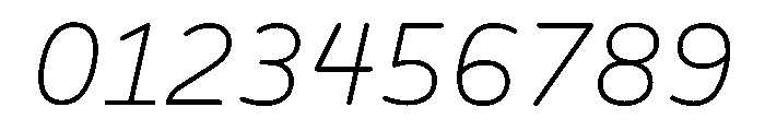 BVHBLine ThinItalic Font OTHER CHARS