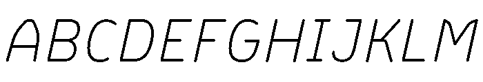 BVHBLine ThinItalic Font UPPERCASE