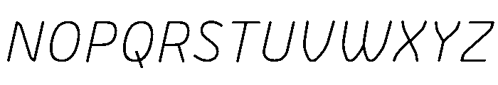 BVHBLine ThinItalic Font UPPERCASE