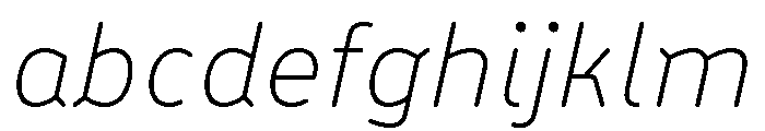 BVHBLine ThinItalic FONT