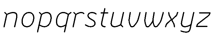 BVHBLine ThinItalic Font LOWERCASE