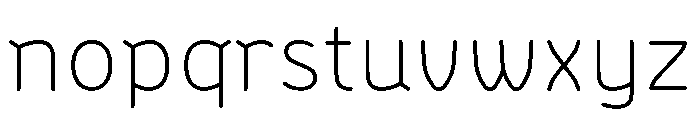 BVHBLine Thin Font LOWERCASE