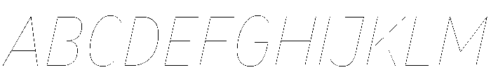 BVHBaldinger ExtraHairlineItalic Font UPPERCASE