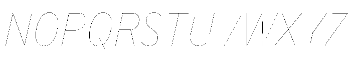 BVHBaldinger ExtraHairlineItalic Font UPPERCASE
