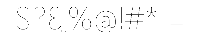 BVHBaldinger Hairline Font OTHER CHARS