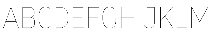BVHBaldinger Hairline Font UPPERCASE