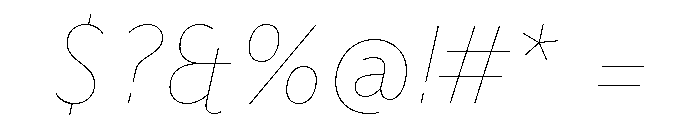 BVHBaldinger HairlineItalic Font OTHER CHARS