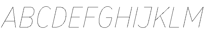 BVHBaldinger HairlineItalic Font UPPERCASE