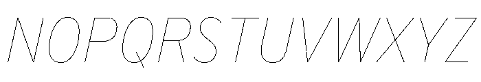 BVHBaldinger HairlineItalic Font UPPERCASE