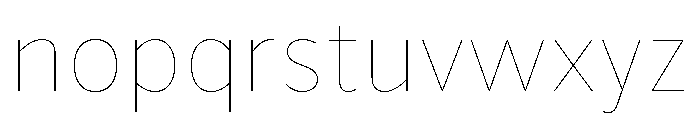 BVHBaldinger Hairline Font LOWERCASE