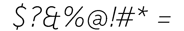 BVHBaldinger LightItalic Font OTHER CHARS
