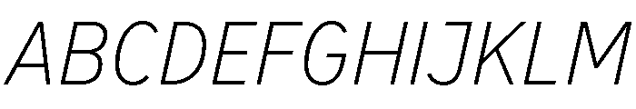 BVHBaldinger LightItalic Font UPPERCASE