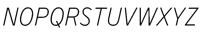BVHBaldinger LightItalic Font UPPERCASE