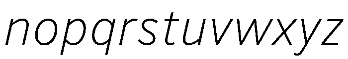 BVHBaldinger LightItalic Font LOWERCASE