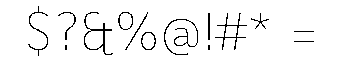 BVHBaldinger Thin Font OTHER CHARS