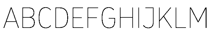 BVHBaldinger Thin Font UPPERCASE