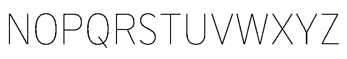 BVHBaldinger Thin Font UPPERCASE