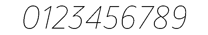 BVHBaldinger ThinItalic Font OTHER CHARS