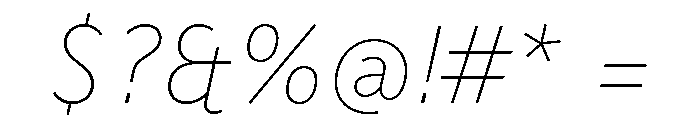BVHBaldinger ThinItalic Font OTHER CHARS
