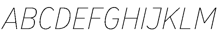 BVHBaldinger ThinItalic Font UPPERCASE