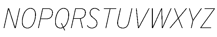 BVHBaldinger ThinItalic Font UPPERCASE