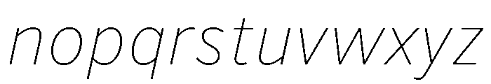 BVHBaldinger ThinItalic Font LOWERCASE