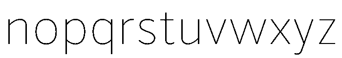 BVHBaldinger Thin Font LOWERCASE