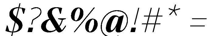 BVHBart BoldItalic Font OTHER CHARS