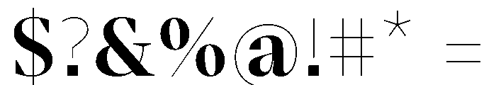 BVHBart DisplayBold Font OTHER CHARS