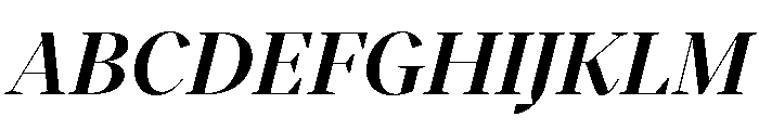 BVHBart DisplayBoldItalic Font UPPERCASE