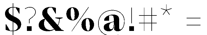 BVHBart DisplayHeavy Font OTHER CHARS