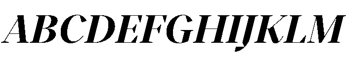 BVHBart DisplayHeavyItalic Font UPPERCASE
