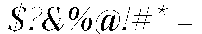 BVHBart DisplayItalic Font OTHER CHARS